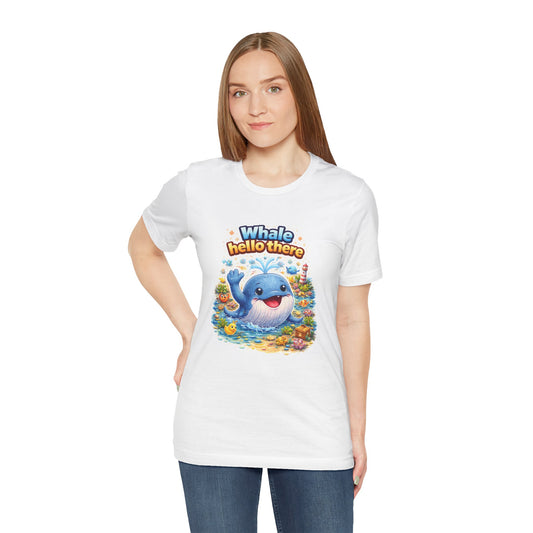 Whale Hello There T‑Shirt - Cute Ocean Tee